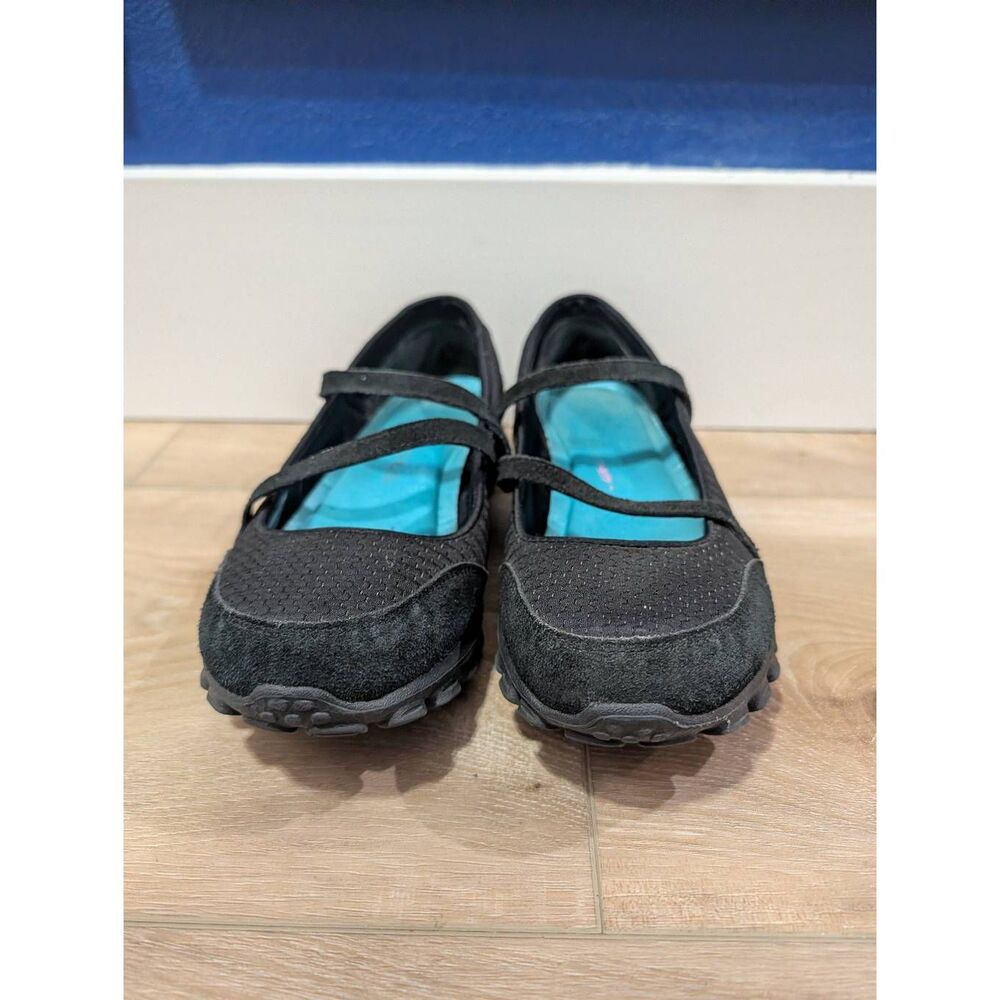Skechers EZ Flex 2 Mary Jane Flats Black BBK Comfort Walking Shoes Women's 8.5 - Picture 6 of 12